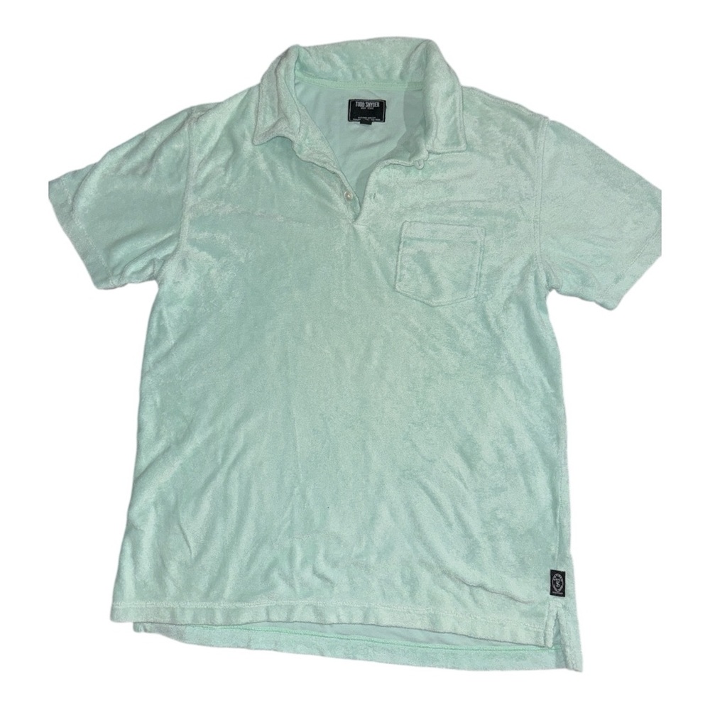 Todd Snyder Mint Green terry clotn Polo Shirt size large